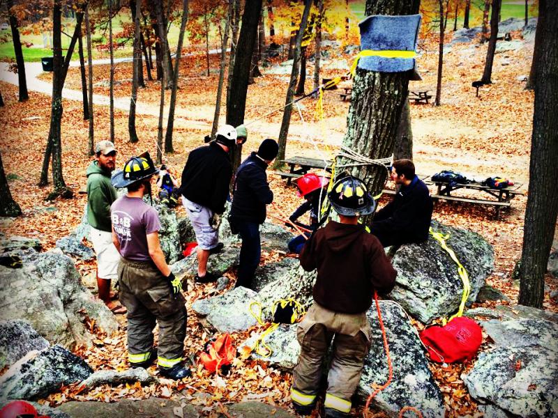 Dayside Tensioned Highline Rescue Drills With Company 44 - Wrightsville ...
