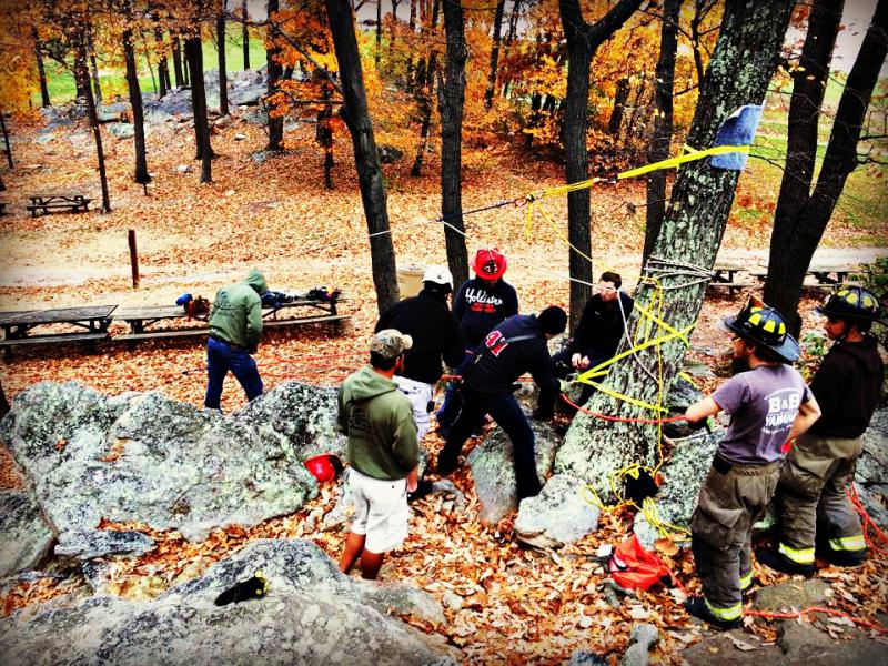 Dayside Tensioned Highline Rescue Drills With Company 44 - Wrightsville ...